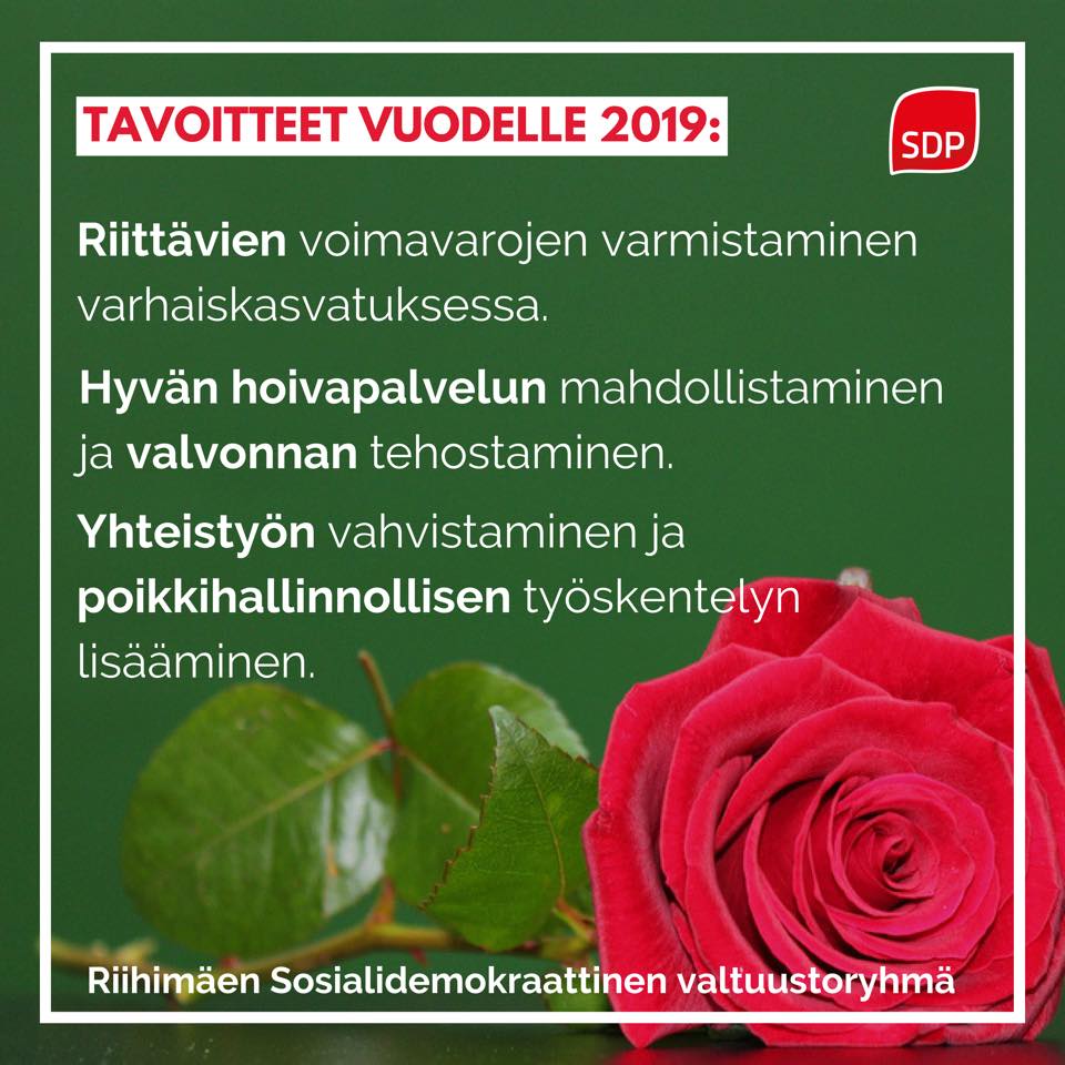 Varhaiskasvatus, hoivapalvelut ja yhteistyö valtuustoryhmän tavoitteiden kärkinä