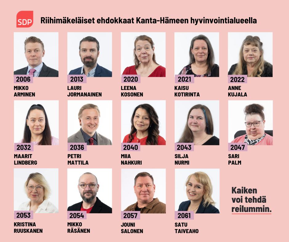 Aluevaaliehdokkaamme